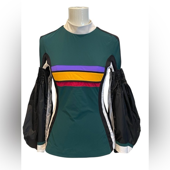 No ka oi Tops - No ka oi Colorful Women's Top with Balloon Sleeves